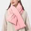 Down Cotton Cross Ring Scarves Windproof Down Cotton Scarf New Thermal Shawl  Women Men
