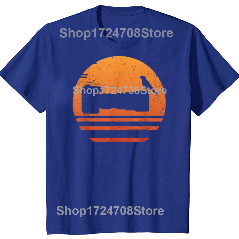 Смешная футболка с графикой ретро камеры и фотографа-птицы для мужчин и женщин, модная повседневная футболка из 100% хлопка, свободная футболка оверсайз