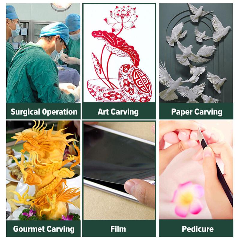 Ручка ножа-скальпеля из углеродистой стали, лезвия из металла, номер 11, 23, хирургический, медицинский, режущий, скульптурный, ремонтный инструмент