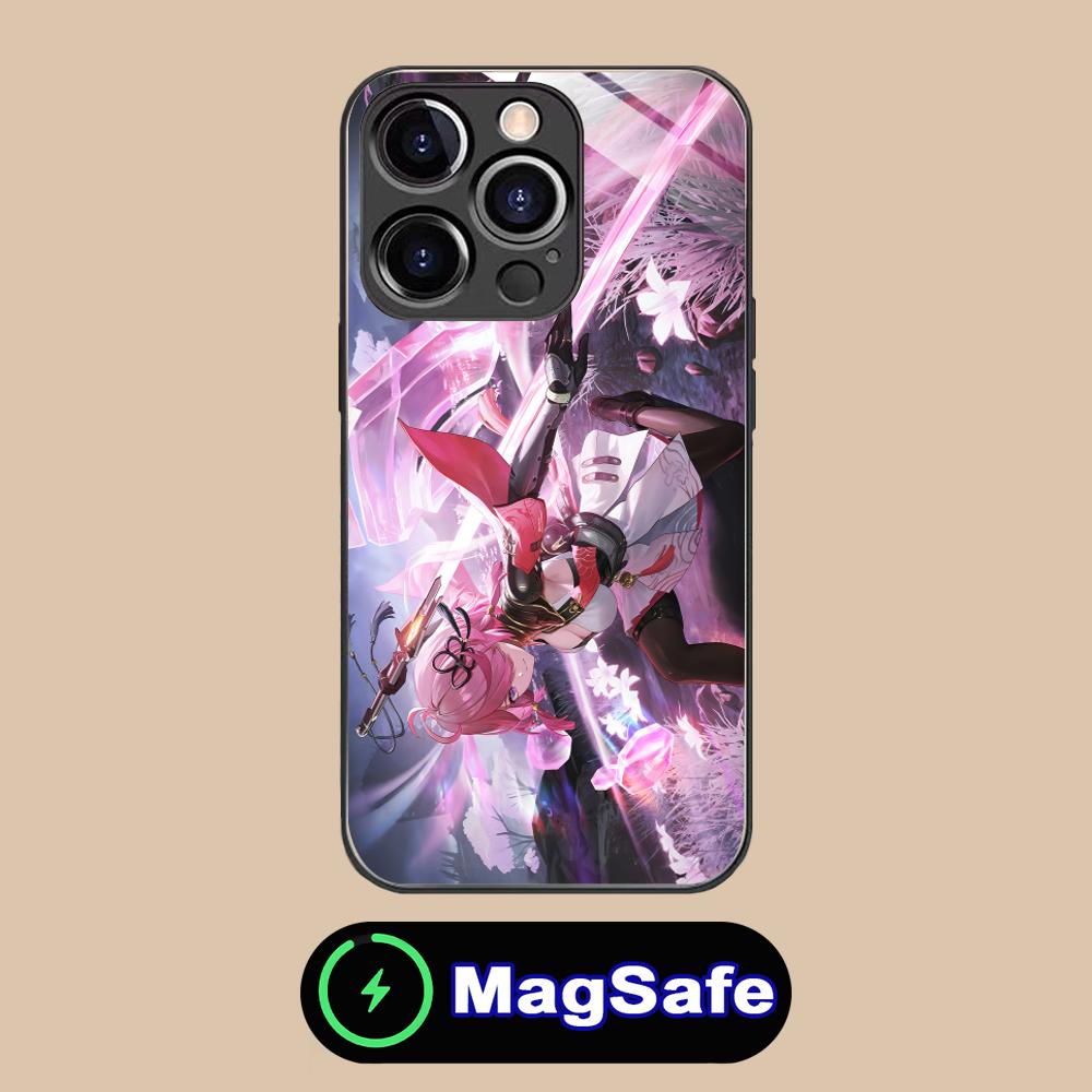 Чехол для мобильного телефона Wuthering Waves Taoqi для iPhone 17 16 15 14 13 12 11 Air Pro Max Plus Mini MagSafe Стеклянный Цветной Чехол Cover