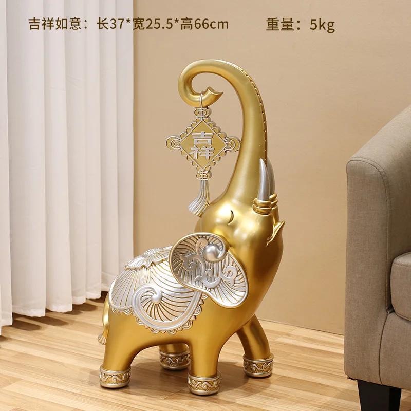 Home Dector Статуя Слона Напольное Хранение Подарки на Новоселье Гостиная Домашний Боковой Декор Тумба под ТВ Чайный Стол Большой Орнамент