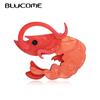 Kawaii Acrylic Lobster Shape Brooches Women Child DIY Handmade Animal Brooch Gifts Sweater Scarf Buckle Hijab Pins Joias