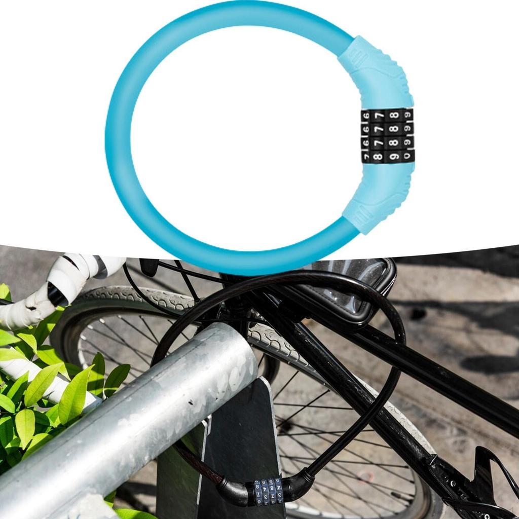 Велосипедный тросовый замок Противоугонный 4-значный пароль Комбинация велосипедных аксессуаров