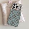 Наклонный клетчатый подходит для чехла для мобильного телефона Apple 17 iPhone15promax полностью закрывающий 16Pro кожаный узор 14 простой ins