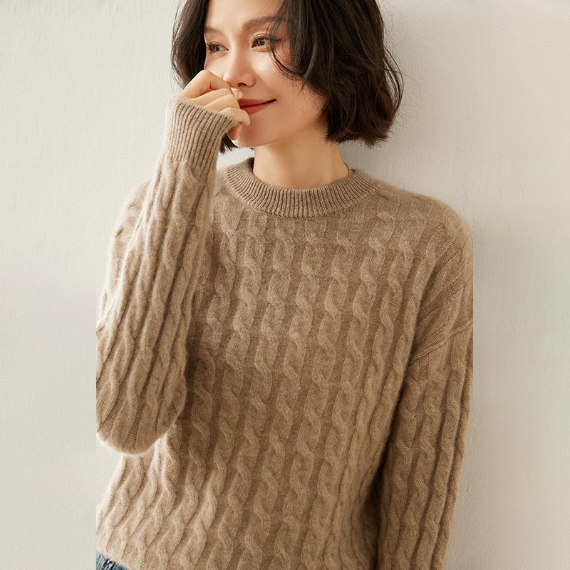 Женский кашемировый свитер Qinghe cashmere 100% кашемир осенне-зимний кашемировый утолщенный пуловер мягкий и теплый