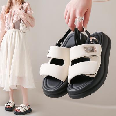 Новые модные туфли для женщин. Тапочки на платформе. Роскошные шлепанцы. Бежевые босоножки на каблуке на танкетке. Кроссовки-пантофле. Zapatos Mujer.