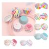 100Pcs Party Muffin Cup Rainbow Wrapper Baking Boxes Paper Cupcake Cake Mold