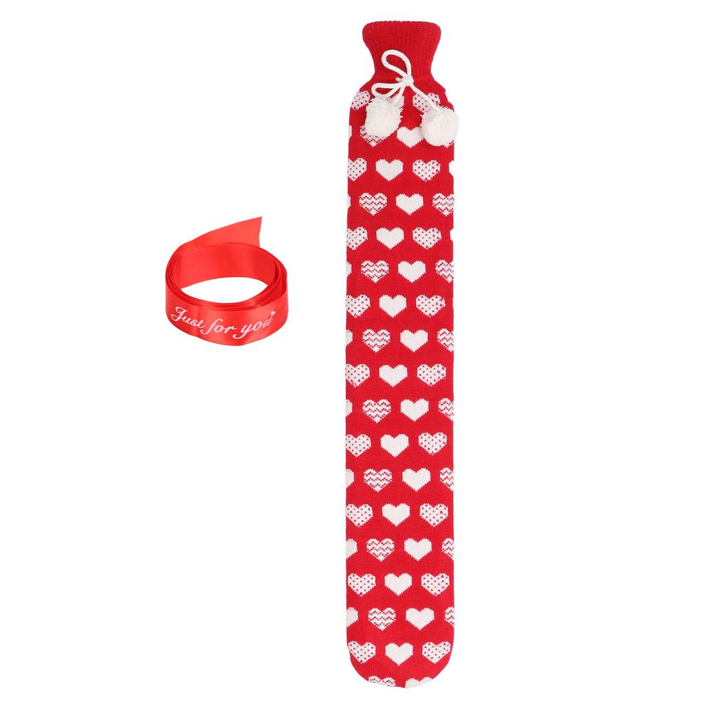 Грелка мягкая резиновая трикотажная грелка для согревания плеч шеи талии красный 2л