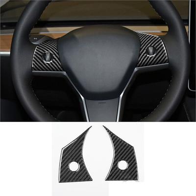 Накладка на кнопку руля из углеродного волокна для Tesla Model Y/3 17-22