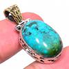 Подвеска из натурального тибетского бирюзового серебра 925 пробы в тон 1,34 дюйма h6M12