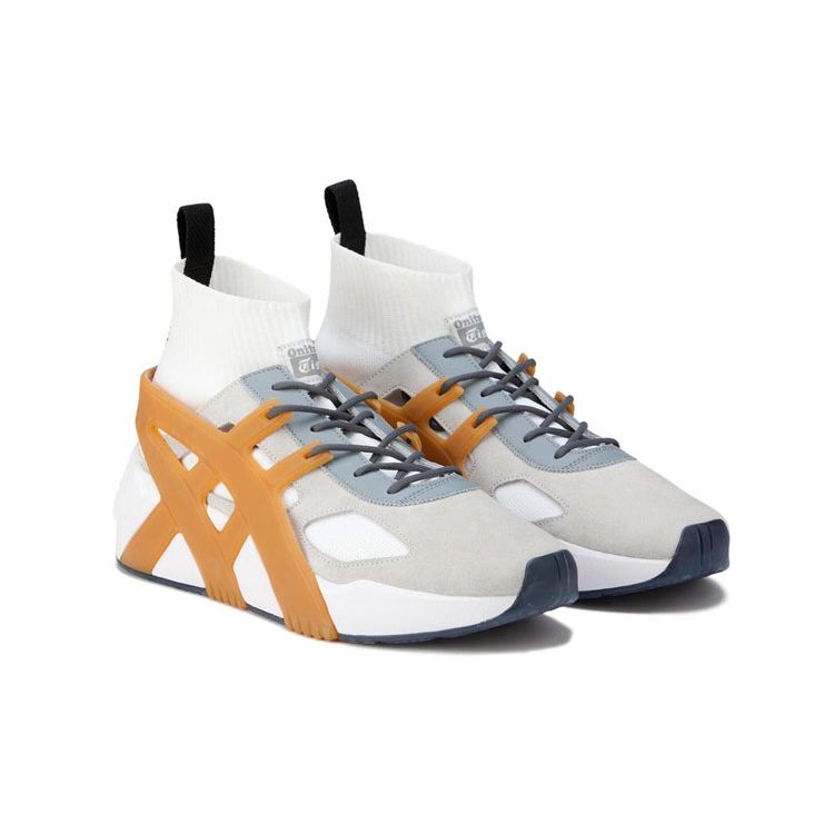 ONITSUKA TIGER Унисекс кроссовки с большим логотипом 2.0 Носок Ледниковый серый Загар Пресидио 1183B472-021