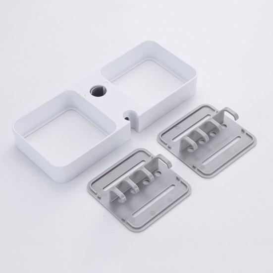 Полка для ванной комнаты, душевая кабина с 8 крючками, прочная, несущая, простая в установке, настенная полка для хранения, держатель для душевой лейки