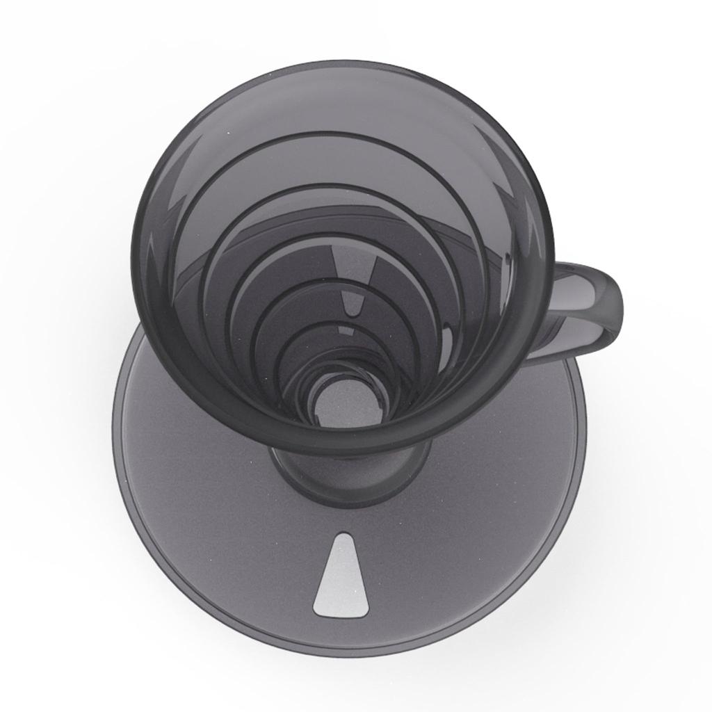 Коническая 30-дюймовая кофеварка с крутым углом, прозрачная, мерная ложка Tarachine Single Cup с бумажным фильтром (Чистый черный)