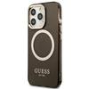 Guess Guhmp13Lhtcmk Iphone 13 Pro / 13 6,1 Czarny/Black Hard Case Gold Outline Translucent Magsafe