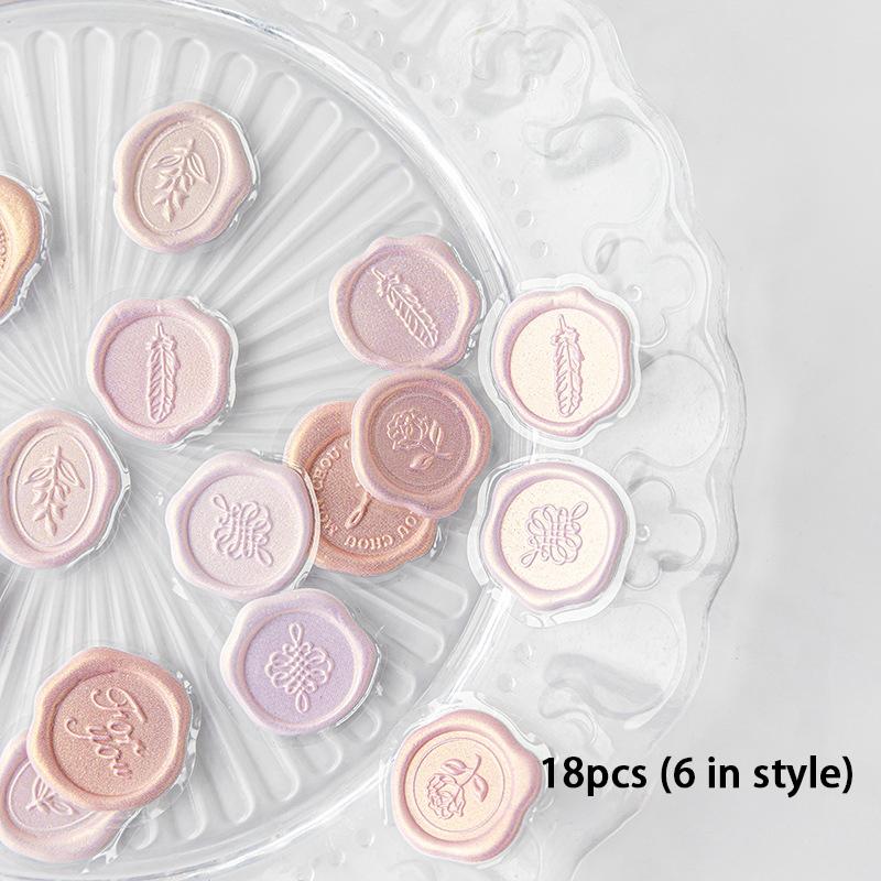 18 шт./пакет, винтажная наклейка, восковая печать, наклейка для декоративной наклейки «сделай сам», сургучная печать