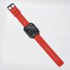 Rubber Strap Silicone 24mm Waterproof Watch Replacement Strap Quick Release Rubber Watch Band Buckle [WOCCI] Red/Black
