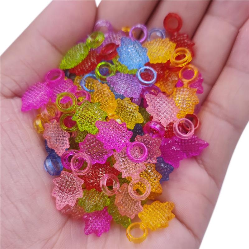 10-40Pcs Leaf Star Flower Transparent Beads DIY for Jewelry Making Necklace Bracelet Making