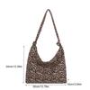 Cloth Canvas Bag Korean Style Women's Handbag Fashion Leopard Print Shoulder Bag  Shopping
