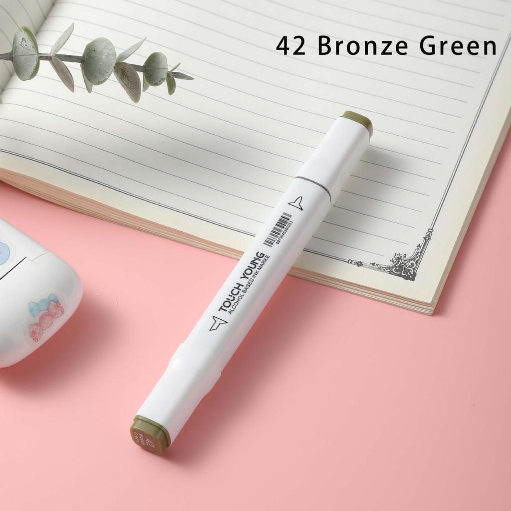 6th Gen Double Tip White Square Barrel Oil-Based Marker for Drawing & Hand-Painting