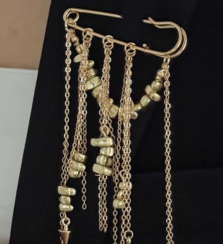 Hip Hop Style Irregular Beaded Fringed Brooch Accessories Multi-functional Pants Anklet Pin