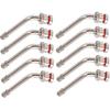TR545D Truck Valve Stem - (Pack Of 10) 60 Degree Bend Valve Stem, Truck Tire Valve Stems Compatible With Alcoa Aluminum Wheels (22.5" And 24.5")