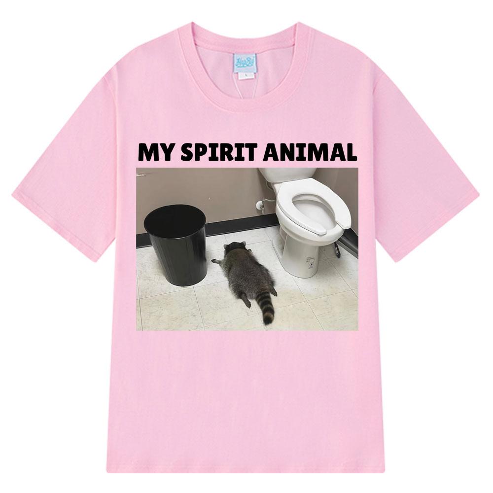 Drunk Raccoon Funny Meme T Shirt Men Women Harajuku Loose T-shirt Short-sleeved Oversized Hip-hop 100% Cotton T-shirt Streetwear