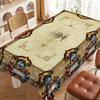Рождественская скатерть Снеговик Лось Цифровая печать Абразивная ткань Скатерть Украшение стола