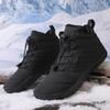 Men's and Women's Winter Non-Slip Waterproof Snow Boots with Thick Sole and Plus Velvet Lining, Barefoot Five-Finger Design.
