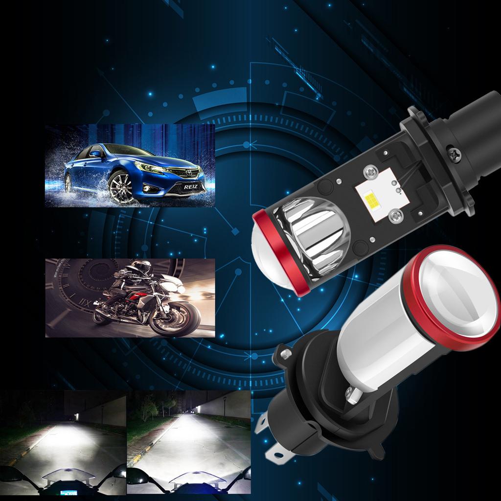 Автомобильные фары S1, светодиодные фонари, без вентилятора, встроенные фары дальнего и ближнего света H4 4000LM