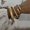 Metal Cuff Bangles Silver Color Flex Snake Chain Vintage Thick Bracelet for Women Gifts