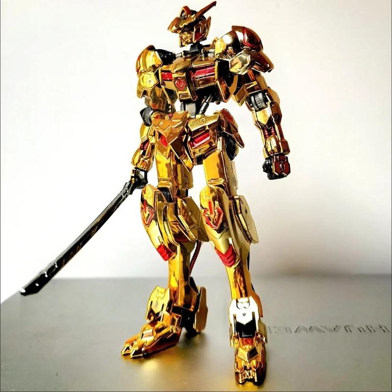 HG1/144 B001 Барбатос Позолоченная Версия Железнокровные Сироты Мех Сборная Модель Фигурки Действия Декоративная Кукла Мальчик Пазл Игрушка