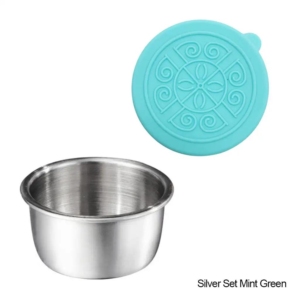 Контейнер для заправки салата объемом 50 мл из нержавеющей стали, небольшой контейнер для приправ с крышками, герметичный, для детей, контейнеры для ланча, коробка