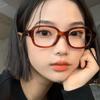 Women's Glasses Anti-Blue Light Fashion Personality Retro Artistic Modern Street Shooting Travel Commuter Rectangular Plain Glasses