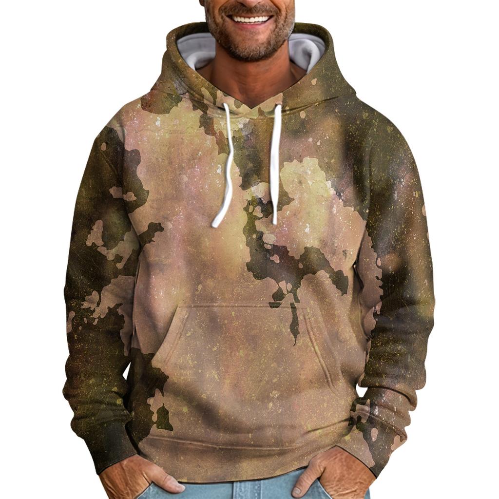 Men's Loose Printed Hooded Sweatshirt Men's Casual Fashion Sports Sweatshirt