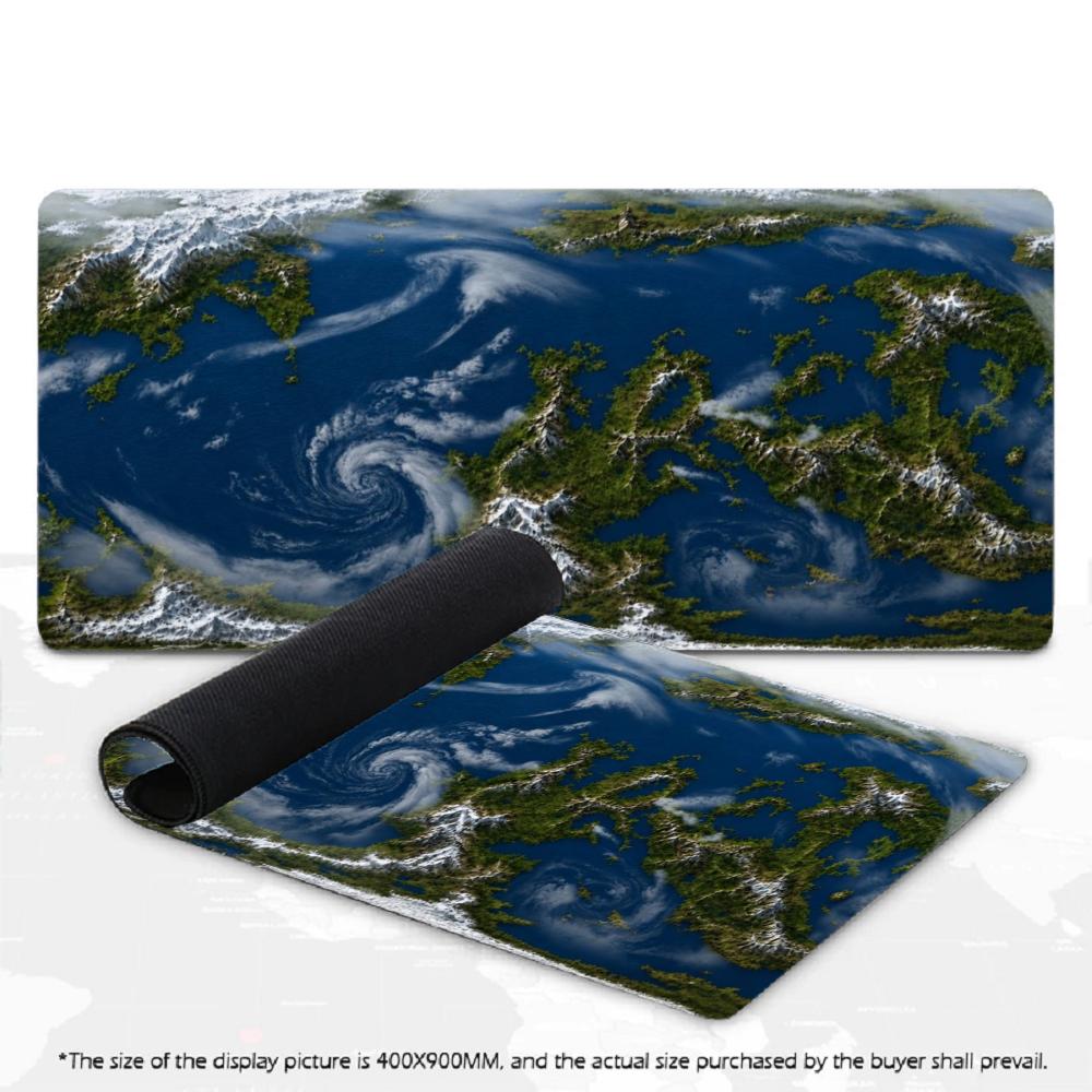 Fantasy Island Ocean World Terrain Map XXL Gaming Mouse Pad Non-Slip Rubber Keyboard Pad Desktop Office Computer Desk Mats
