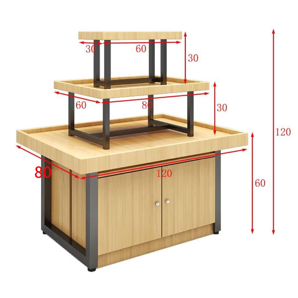 Island Display Shelf for Cosmetics, Baby Products, Jewelry, Shoes, Books, Toys & Promo Table