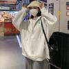 Korean Oversize Hooded Sweatshirt: Long-Sleeved, Loose Fit for Women - Perfect for Spring, Autumn, and Winter. Trendy Japanese Student Style.