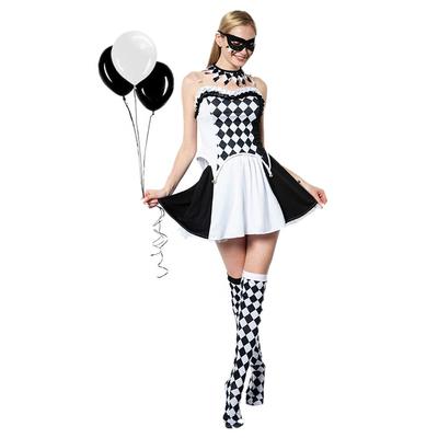 Женский клоун, коварный шут, костюм на Хэллоуин, витой клоун, женское сексуальное цирковое платье куклы