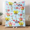 1Pc Spongebob Squarepants Characters Blanket Soft Throw Blanket For Home Bedroom Bed Sofa Travel Office Solid Christmas Blanket