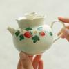 Hand-painted Orchid Teapot Boutique Tea Infuser Pot Tea Making Kettle with Strainer Chinese Tea Set Supplies Decoration