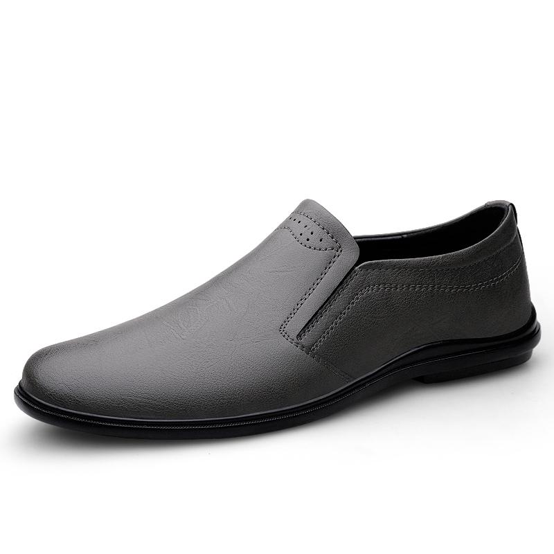 Модная мужская обувь из натуральной кожи, повседневная, роскошного бренда, мягкие мужские лоферы, мокасины, дышащая обувь слипоны, мужские лодочки, большие размеры 35-46