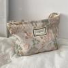Relief Flowers Make Up Bag Large Capacity Simple Women Clutch Bag Portable Multi-function Fashion Casual for Weekend Vacation