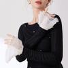 Flower Elastic Sleeve Cuffs Double Layer False Cuff Sleeve Lace Fake Cuffs  Sweater Decorative