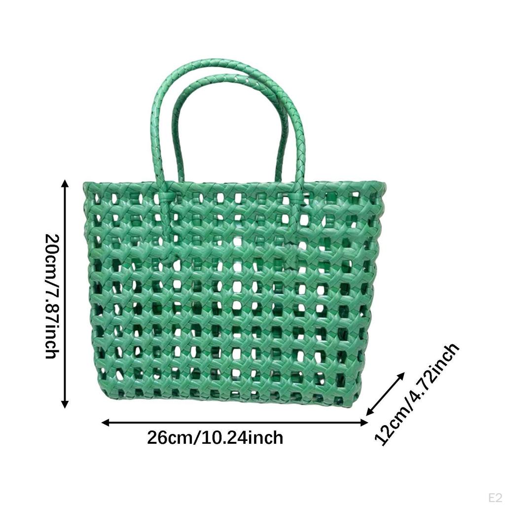 Женская пляжная сумка-тоут Легкая плетеная сумка для покупок, отдыха, поездок на работу, пикника