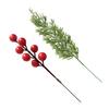 Yousheng 30/45Pcs Artificial Norfolk Pine Branch Christmas Red Berry Picks Faux Greenery Stem DIY Crafts Vase Garland Wreath Holiday Party Decoration