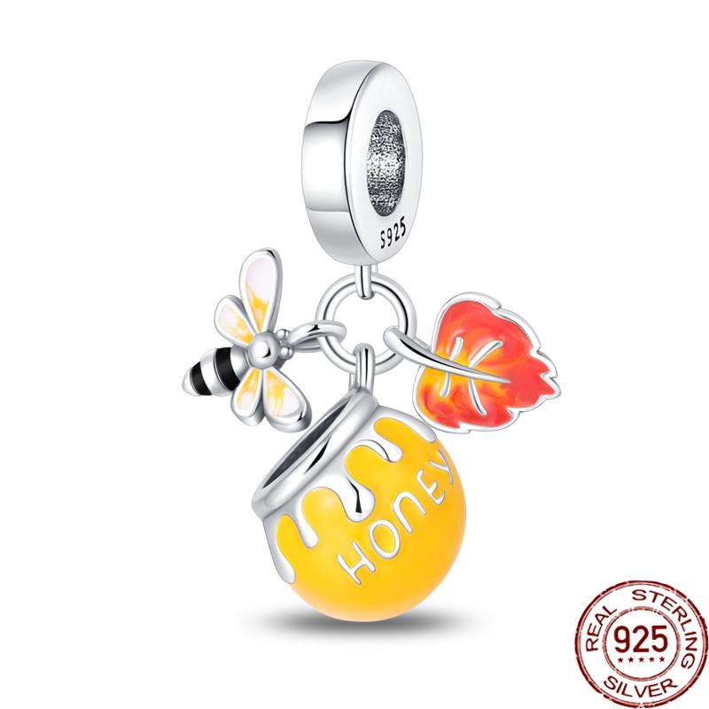 Copper Autumn Brown Music Squirrel Scarecrow Pumpkin Maple Leaves Charm Bead Women'S Bracelets Diy Jewelry Gift