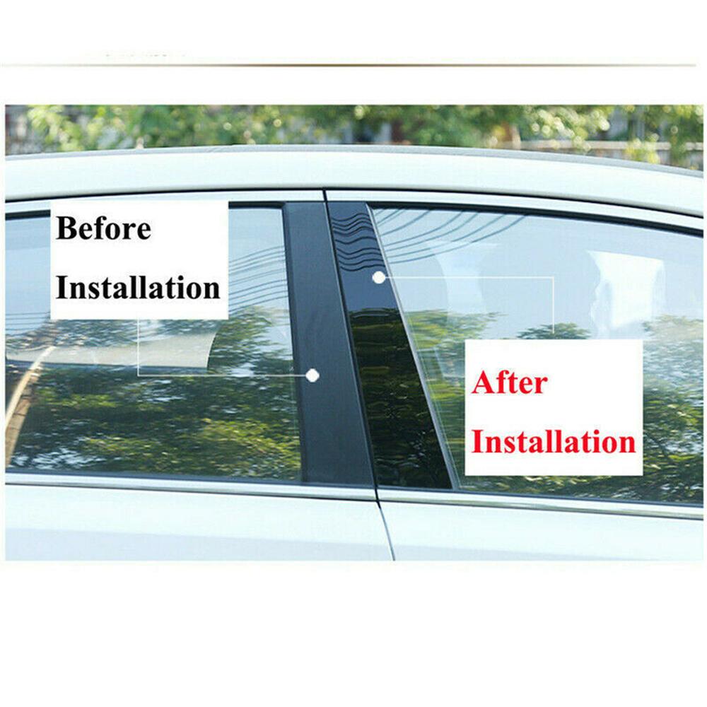 6 шт., комплект черных стоек для фортепиано, комплект накладок на двери для Dodge Charger 2011-2021