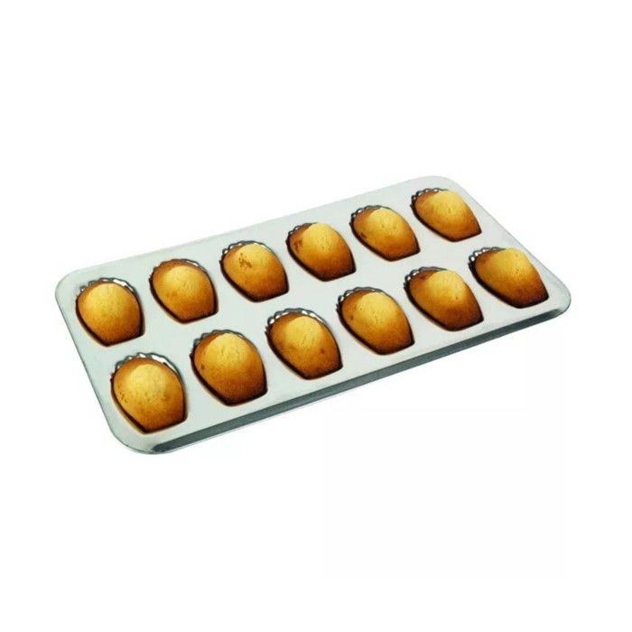 12 Tin Madeleine Mold - Gobel - Baking Tray