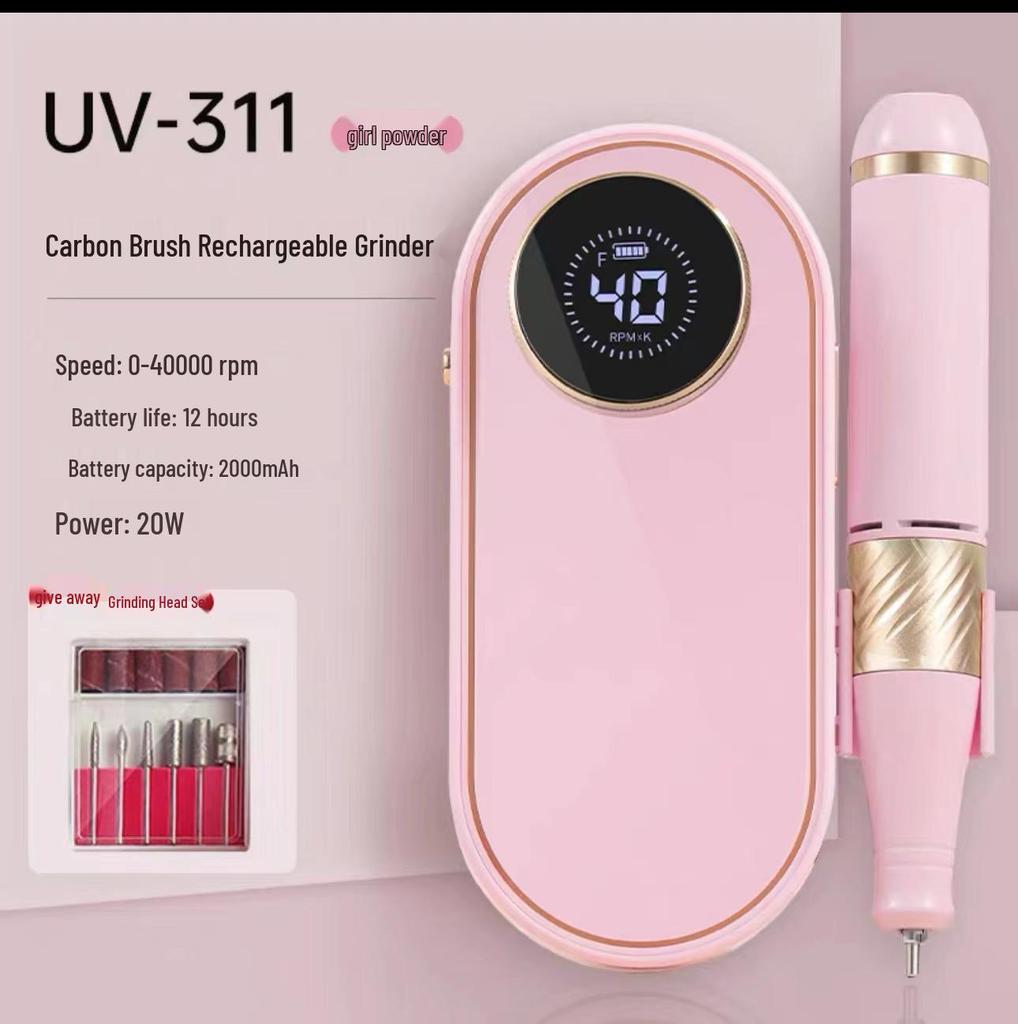 UV311 Rechargeable 40,000 RPM Professional Electric Nail Drill & Polisher