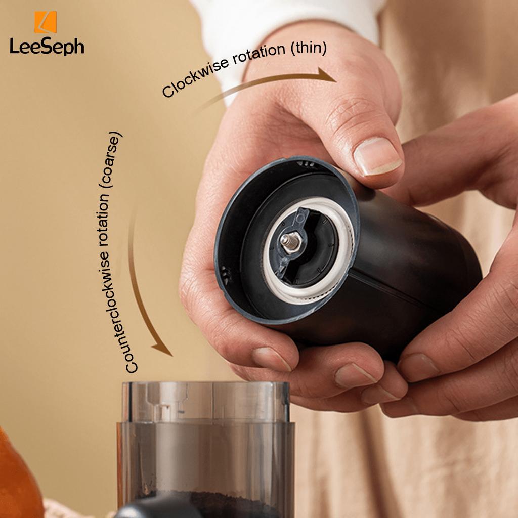 Leeseph Manual Coffee Grinder with Adjustable Settings and Ceramics Grinding Core, for Home Office Camping, Coffee Accessories